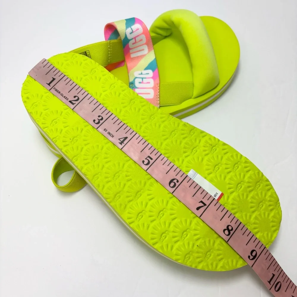 Ugg Zuma Sling  Neon green‎ sandals Kids Size 2